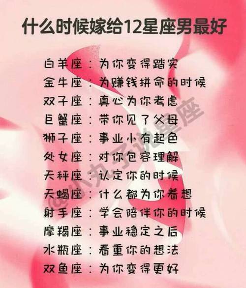嫁给哪个星座男最苦命