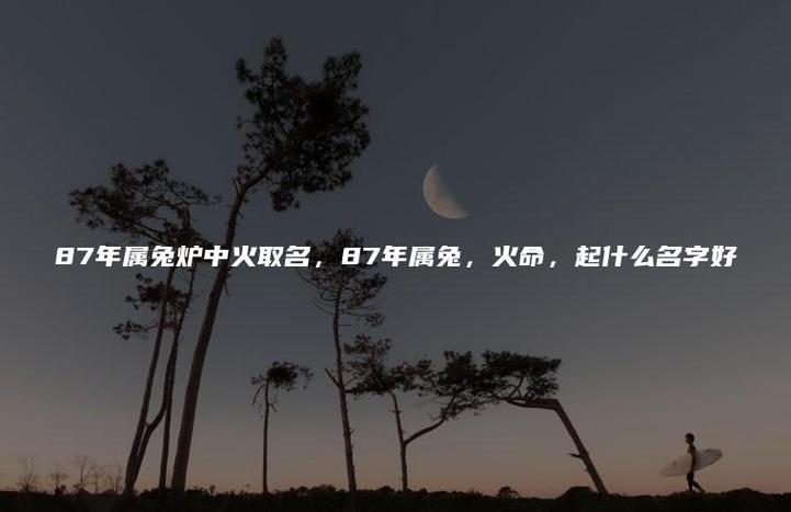 87年属兔炉中火取名有木