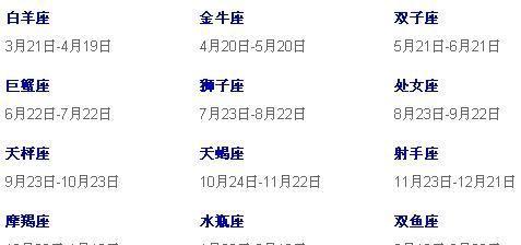 农历2007年10月21星座