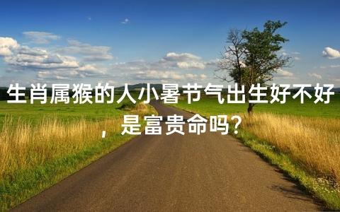 生肖属猴的人小暑节气出生好不好,是富贵命吗?