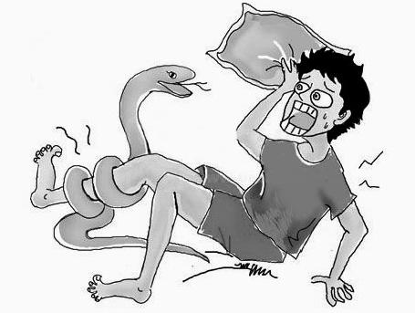 梦见蛇咬我后背