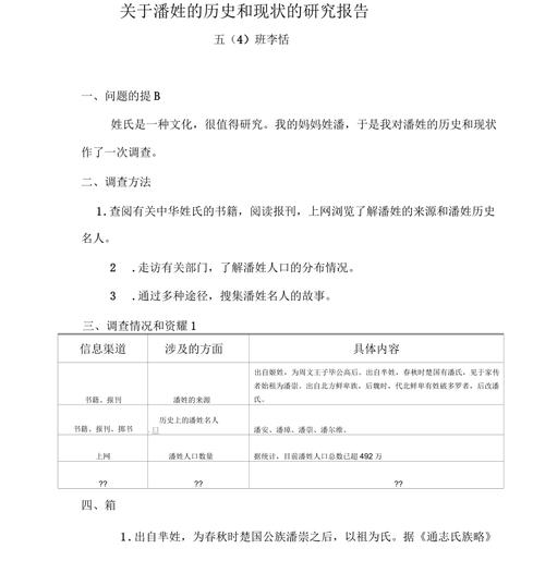 潘姓的由来 潘姓的由来研究报告