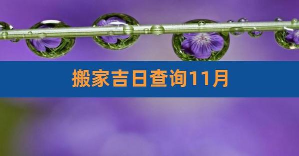 十一月搬家入宅黄道吉日2023