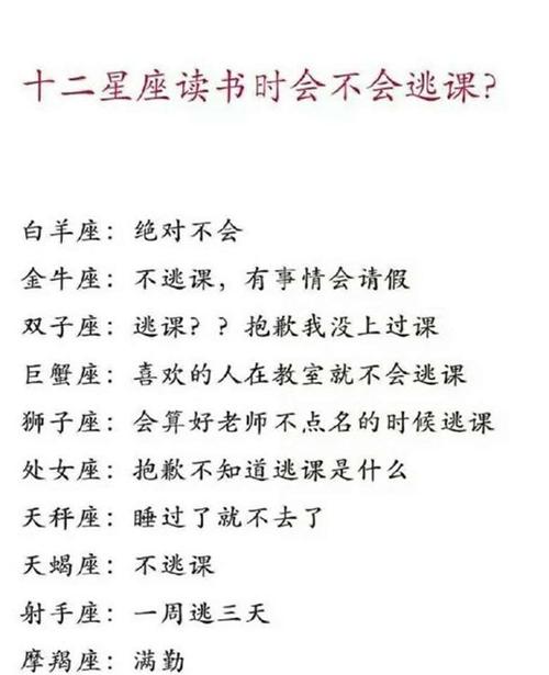 十二星座最爱看书排名