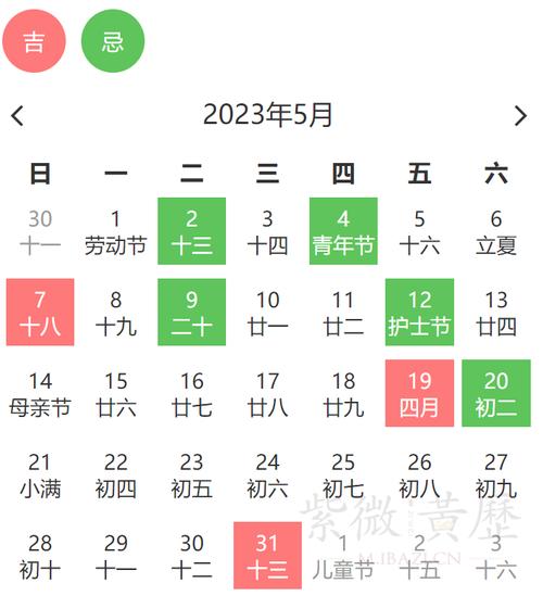 提车吉日查询2023年5月黄道吉日农历