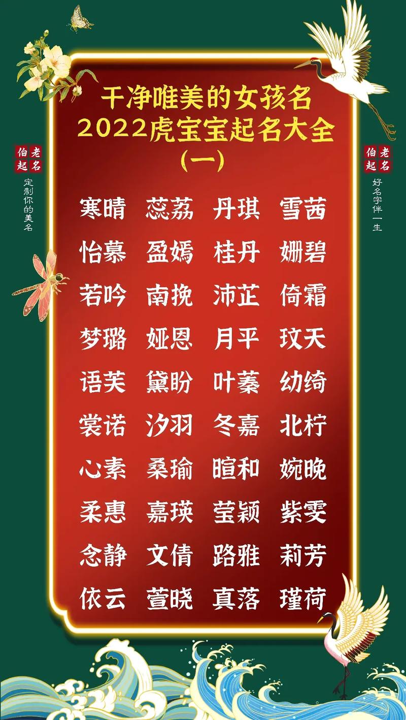 2022年女孩最佳取名免费