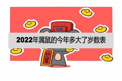 2022年属鼠的多少岁