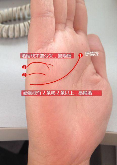 男人右手婚姻线有两条