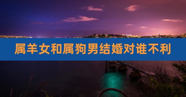 生肖狗和生肖羊在2020年结婚对婚姻有影响吗?