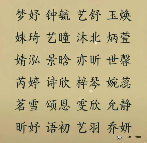 取名大气的女孩名字大全