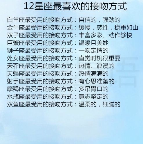 摩羯座吻女生的表现形式