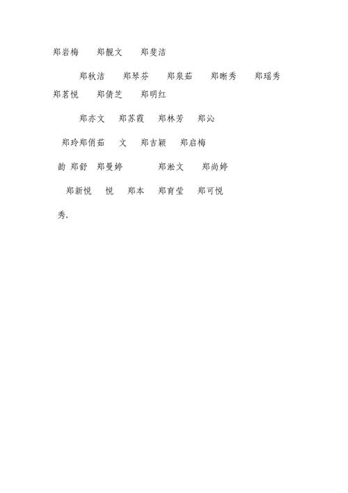 郑姓名字100分的女孩名-测试名字能打多少分:郑庆浠