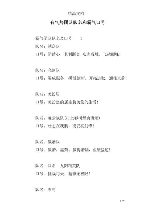 一个好听的战队名字