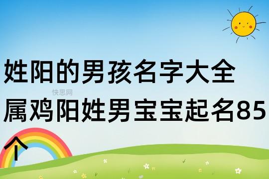 阳字辈的男孩名字