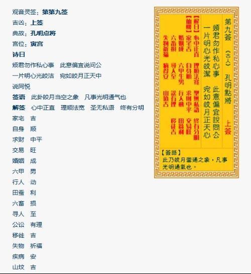 观音灵签第八十九签