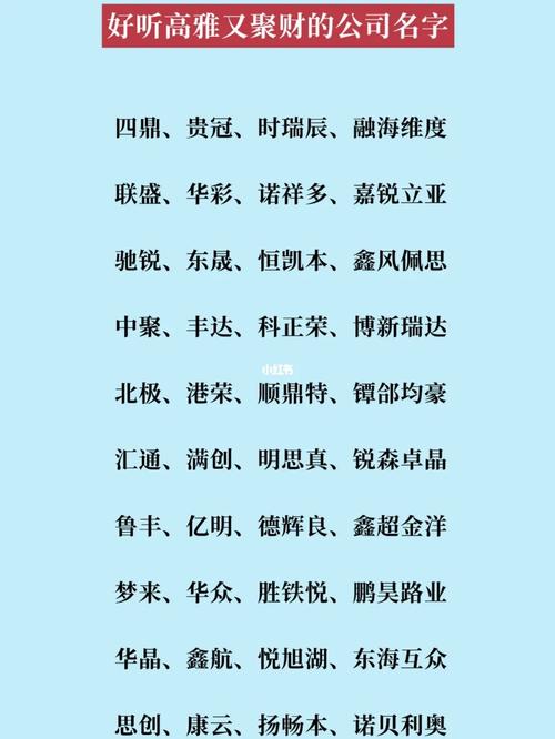 聚财的公司名字
