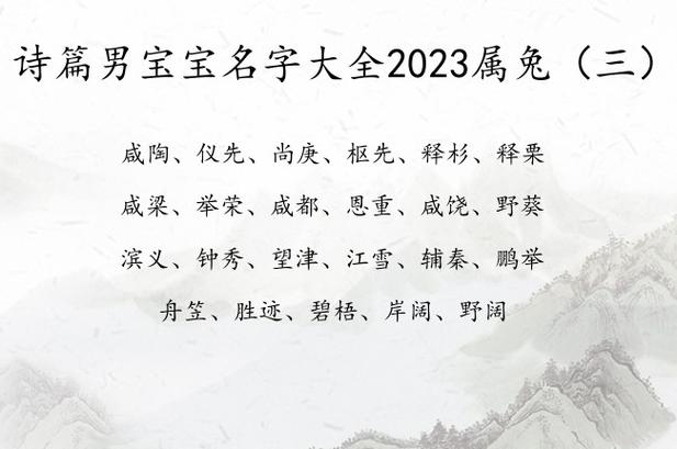 属兔的靳姓男宝宝名字