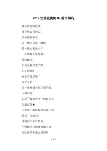寂寞孤独男生个性网名大全,我们总是在错的时间遇见