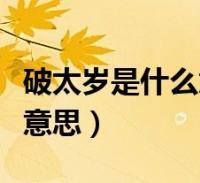 破太岁是什么意思