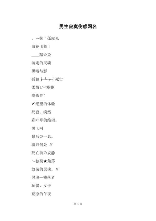 敷衍压抑伤感网名男生心碎寂寞成瘾