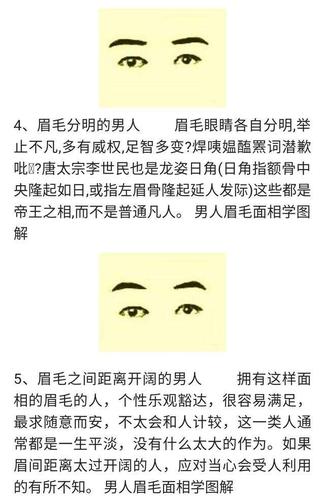 男人眉毛的面相性格