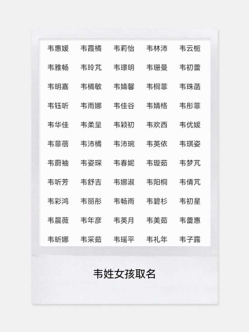 姓韦的男孩吉利的名字