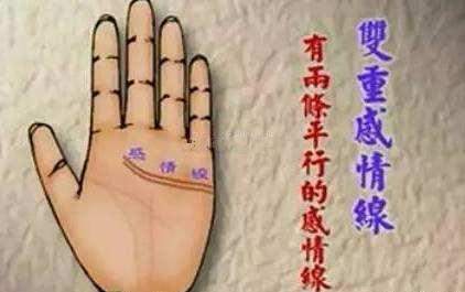 手掌感情线有两条是什么意思?感情丰富,才华横溢