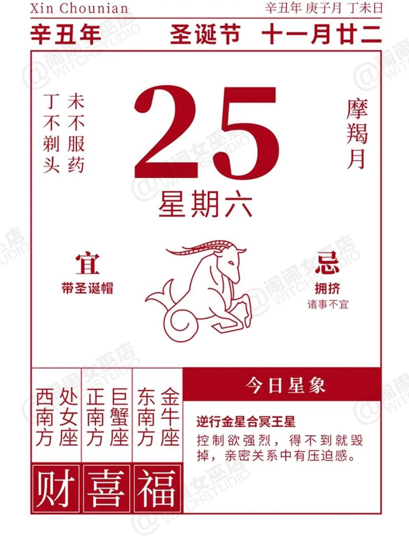 圣诞来临一周运势速递