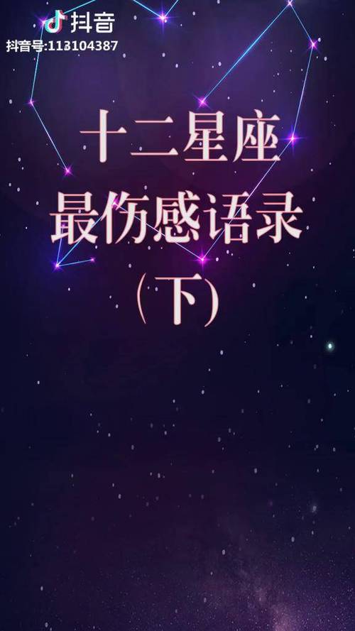 星座感情语录视频