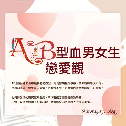 四大血型的恋爱天分有多少?