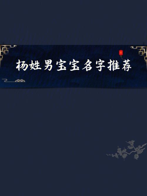 杨姓鼠年男宝宝名字