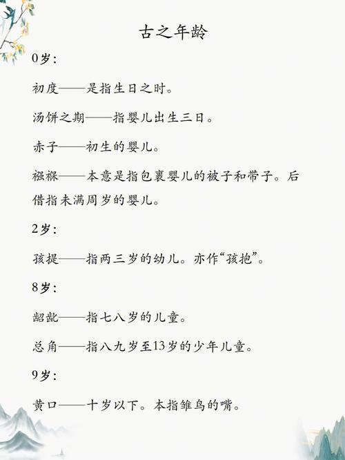 周岁的称谓是什么