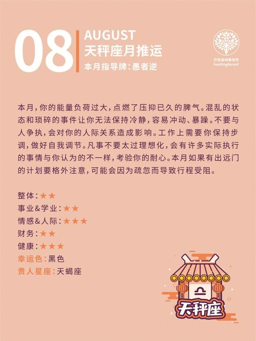 Alex 天蝎座8月月度运程分析