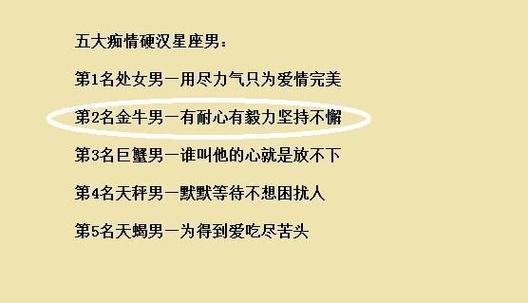 十二星座最痴情的男人