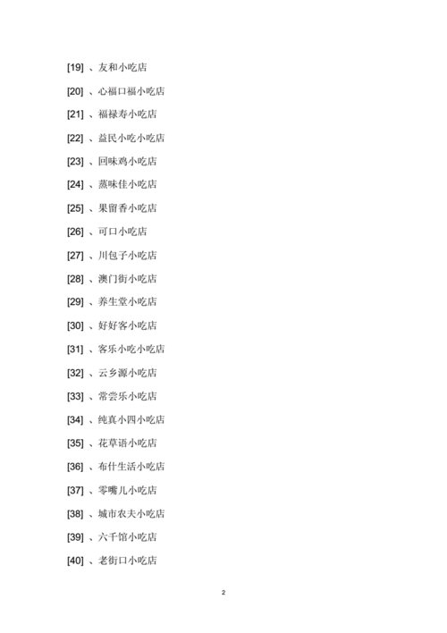 好听独特的小吃店名字