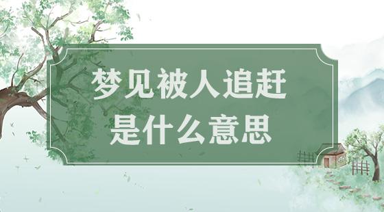 梦见被人追代表什么意思