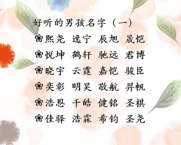 周易男孩名字大全集洋气贵族夏天