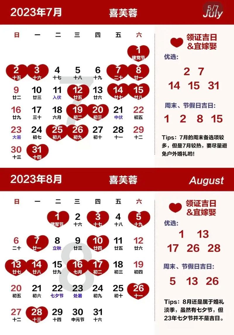 2023年1月份结婚吉日