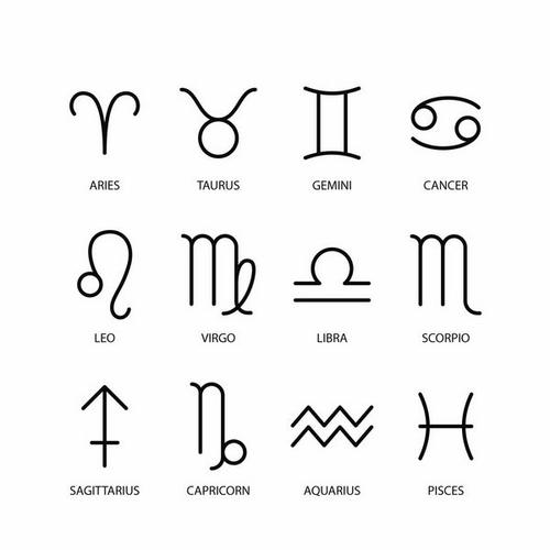 12星座线性图标