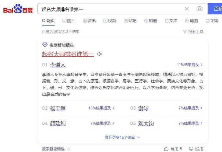 起名大师排名谁第一