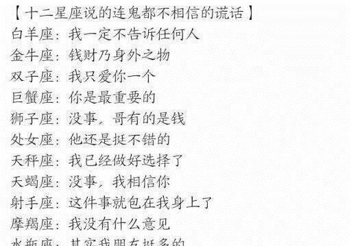 双子男的招牌谎言