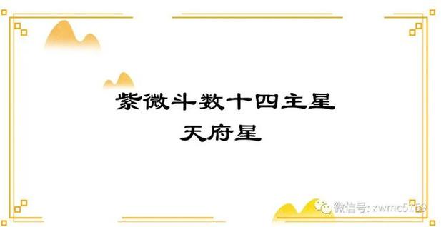紫微十四主星之天府星