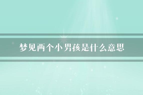 梦见2个小男孩是什么意思