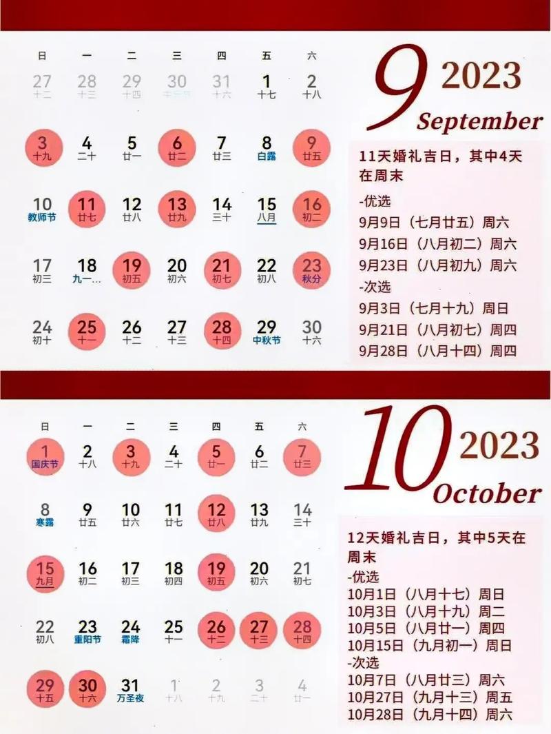 2023年6月嫁娶吉日表查询