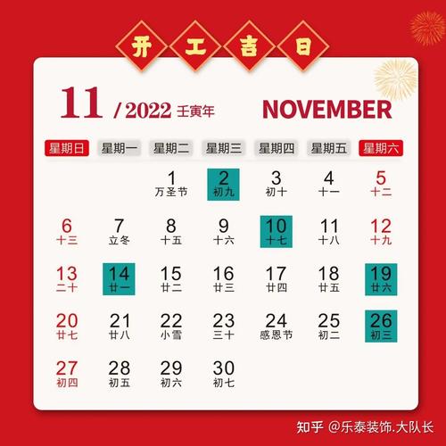 好日子查询:2022年11月17日可以动工装修吗