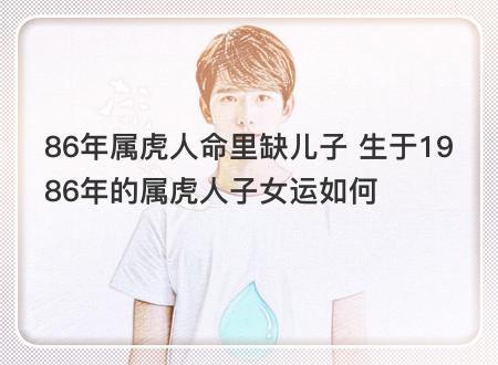 86年属虎命里缺儿子,一生命运如何