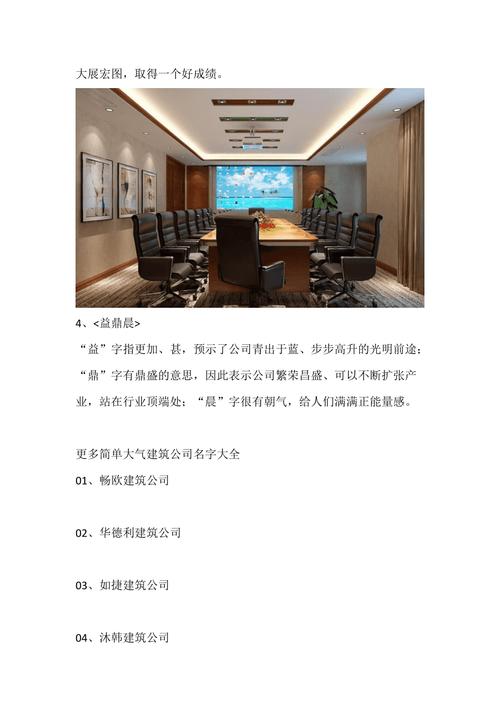 大气的建筑公司名字