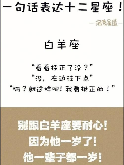 一句话代表十二星座