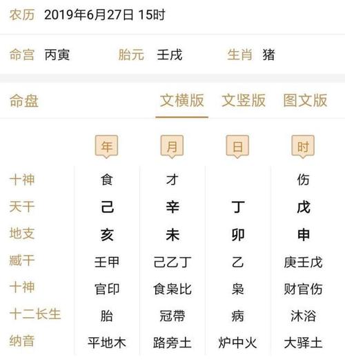 八字命运 庚午日生于午时 午时出生行木火运贵显