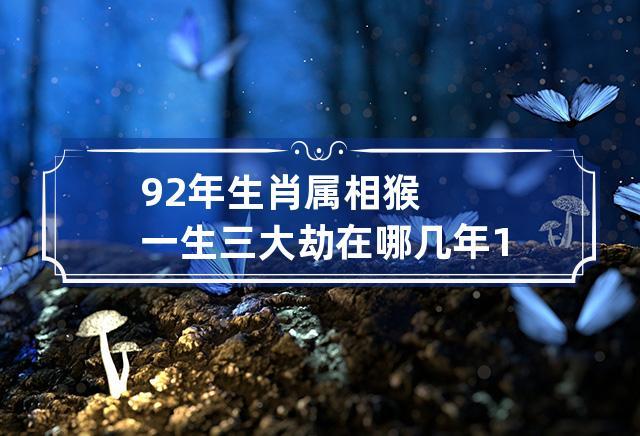 1992年属猴一生怎么样